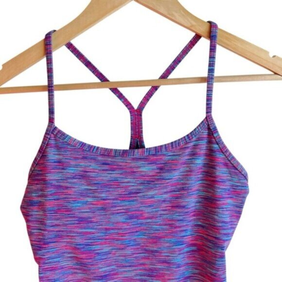 Lululemon Power Y Tank Size 6 Wee Are From Space Dye Purple Multi - Picture 4 of 12